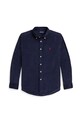Παιδικό βαμβακερό πουκάμισο Polo Ralph Lauren μακρύ σκούρο μπλε 323878888500