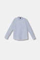 Emporio Armani camicia di cotone per bambini lunga blu EB000625.AF16580