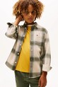 Дитяча бавовняна сорочка Tommy Hilfiger візерунок бежевий KB0KB09999.104.122.9BYA