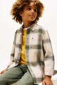 Детская хлопковая рубашка Tommy Hilfiger KB0KB09999.128.176.9BYA бежевый