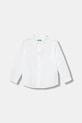 Παιδικό βαμβακερό πουκάμισο United Colors of Benetton μακρύ λευκό 54AZGQ00J.P.Reprop.9BYA