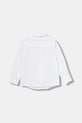 Παιδικό βαμβακερό πουκάμισο United Colors of Benetton 54AZGQ00J.P.Reprop.9BYA λευκό AW25