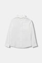 Παιδικό πουκάμισο United Colors of Benetton με ελαστάν λευκό 5AWRCQ04E.G.seasonal