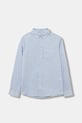 Παιδικό πουκάμισο United Colors of Benetton με ελαστάν μπλε 5AWRCQ04E.G.seasonal