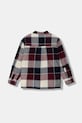 Παιδικό βαμβακερό πουκάμισο United Colors of Benetton 5LQHCQ04B.G.seasonal μπορντό AW25