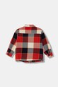 United Colors of Benetton koszula bawełniana dziecięca 5LQHGQ02S.P.seasonal czerwony AW25