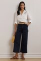 Дрехи Ленена риза Lauren Ralph Lauren 200970750 бял