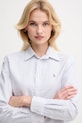 Βαμβακερό πουκάμισο Polo Ralph Lauren μωβ 211971500