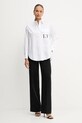 Βαμβακερό πουκάμισο Elisabetta Franchi CA12156E2 λευκό AW25