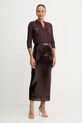 Πουκάμισο Elisabetta Franchi CA12256E2 μπορντό AW25