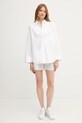 Βαμβακερό πουκάμισο Tommy Hilfiger WW0WW45892 λευκό AW25