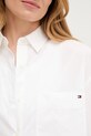Βαμβακερό πουκάμισο Tommy Hilfiger WW0WW45892 λευκό