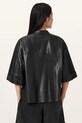 Îmbrăcăminte AllSaints cămașă din piele JENNA W076PC negru