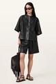 AllSaints cămașă din piele JENNA W076PC negru