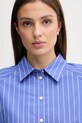 Calvin Klein Jeans koszula bawełniana fioletowy LV047C118G