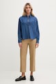 United Colors of Benetton cămașă jeans 5DHJDQ0CJ albastru AW25