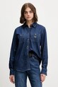 Джинсовая рубашка Guess Jeans casual тёмно-синий W5YH37.D5M8D