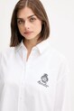 Памучна риза Guess Jeans бял W5YH98.WHFK1