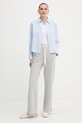 Бавовняна сорочка Weekend Max Mara NUORO 2525116111600 блакитний AW25