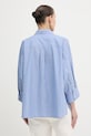Odzież Weekend Max Mara koszula bawełniana ZAVORRA 2525116121600 niebieski