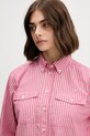 Хлопковая рубашка Tommy Jeans розовый DW0DW21453