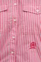 Βαμβακερό πουκάμισο Tommy Jeans DW0DW21453 ροζ