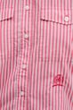 Хлопковая рубашка Tommy Jeans DW0DW21453 розовый