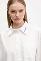 Bavlnená košeľa Tommy Jeans biela DW0DW21455