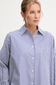 Weekend Max Mara cămașă din bumbac ARTURO bleumarin 2525116042600