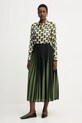 Svilena košulja Weekend Max Mara RIVE 2525116062600 zelena AW25