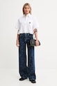 Kenzo cămașă din bumbac FF62CH2469LH alb AW25