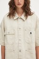 Košulja s dodatkom lana Carhartt WIP W' S/S Michigan bež I035573.502