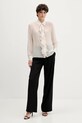 Sisley koszula 5NOXLQ09T beżowy AW25