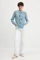 Sisley koszula 5NOXLQ09T turkusowy AW25