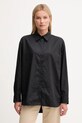 Calvin Klein Jeans cămașă din bumbac lung negru LV044D167G