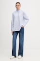 Bavlnená košeľa Tommy Hilfiger WW0WW46848 modrá AW25