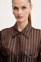 Luisa Spagnoli koszula jedwabna brązowy 542740