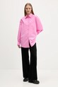 Desigual koszula bawełniana GIRLS 25WWCW16 różowy AW25