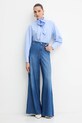 Βαμβακερό πουκάμισο Marella 2523116084200 μπλε AW25