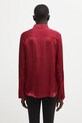 Odzież Anine Bing koszula z dodatkiem jedwabiu amanda A.07.11687 bordowy