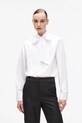 Βαμβακερό πουκάμισο Karl Lagerfeld μακρύ λευκό A4W11009