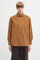 Lacoste koszula sztruksowa gładkie brązowy CF5336