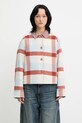 Košeľa s prímesou vlny Barbour Robyn Overshirt ostatné modrá LOS0072MI11
