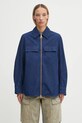 Barbour cămașă cu mătase Arla Denim Overshirt casual bleumarin LOS0078IN12