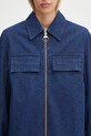Barbour cămașă cu mătase Arla Denim Overshirt bleumarin LOS0078IN12