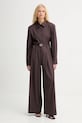 ISABELLE BLANCHE cămașă de lână IS25FW.C037.T002 burgundia AW25