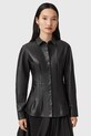 Кожаная рубашка AllSaints LARSON длинный чёрный W034PD