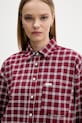 Одежда Хлопковая рубашка Guess Jeans W5BH40.WGMH1 бордо