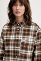 Guess Jeans koszula bawełniana brązowy W5BH39.WGMH1