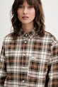 Guess Jeans koszula bawełniana brązowy W5BH39.WGMH1